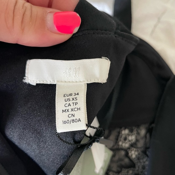 H&M Black lace knit Slip Dress - Picture 6 of 8